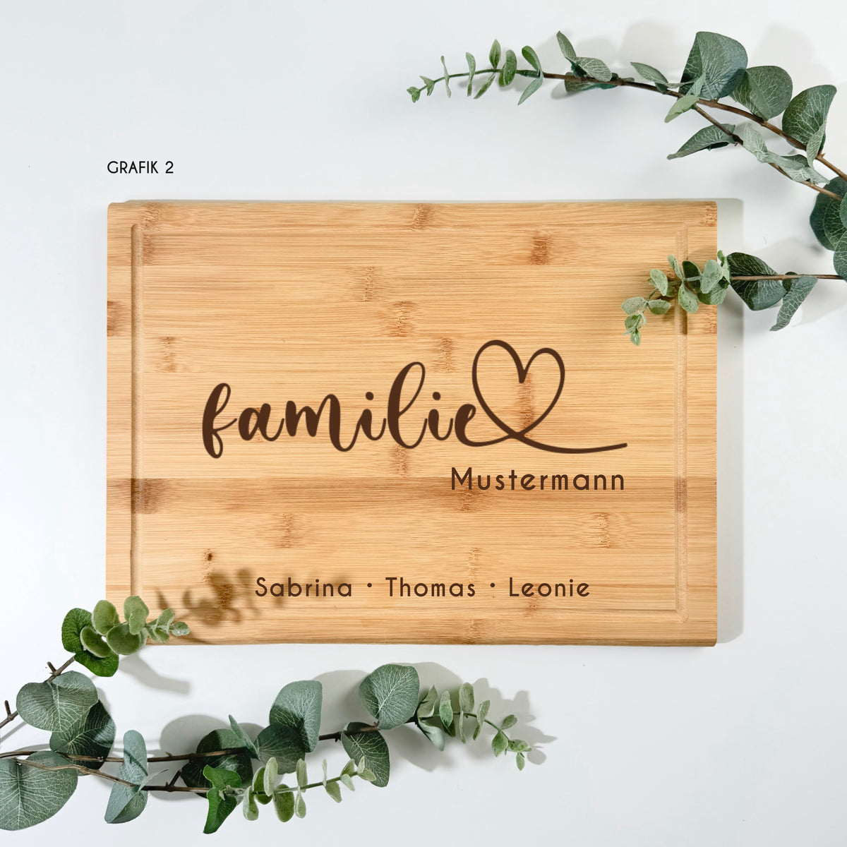 Bambusbrett FAMILIE | 38x28cm personalisierbar