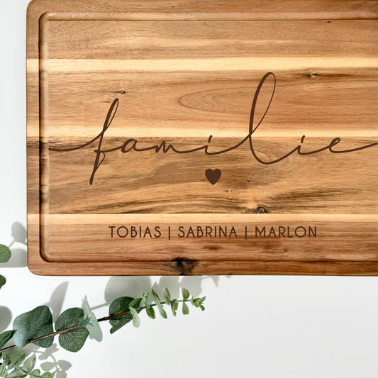 Akazienbrett FAMILIE | 38x28cm personalisierbar