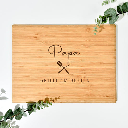 Bambusbrett XL | 40x30 | individuell personalisierbar | Schneidebrett | Servierbrett | Grillbrett