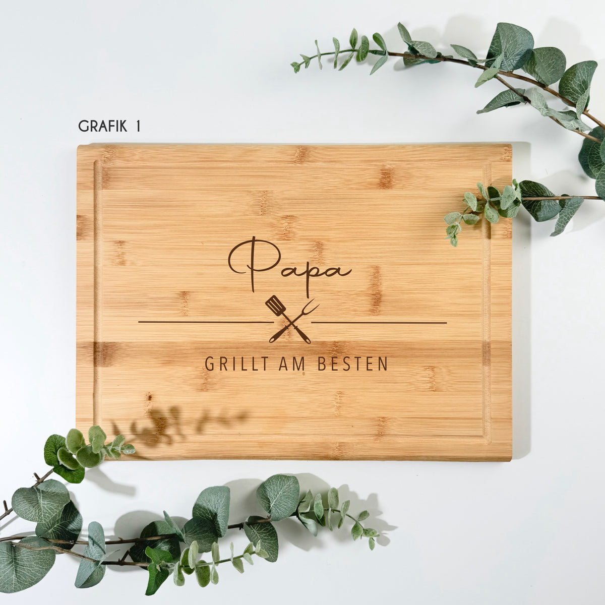 Bambusbrett GRILL & KOCH | 38x28 cm, personalisierbar