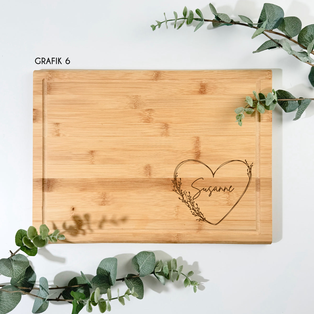 Bambusbrett für PAARE | 38x28 cm, personalisierbar
