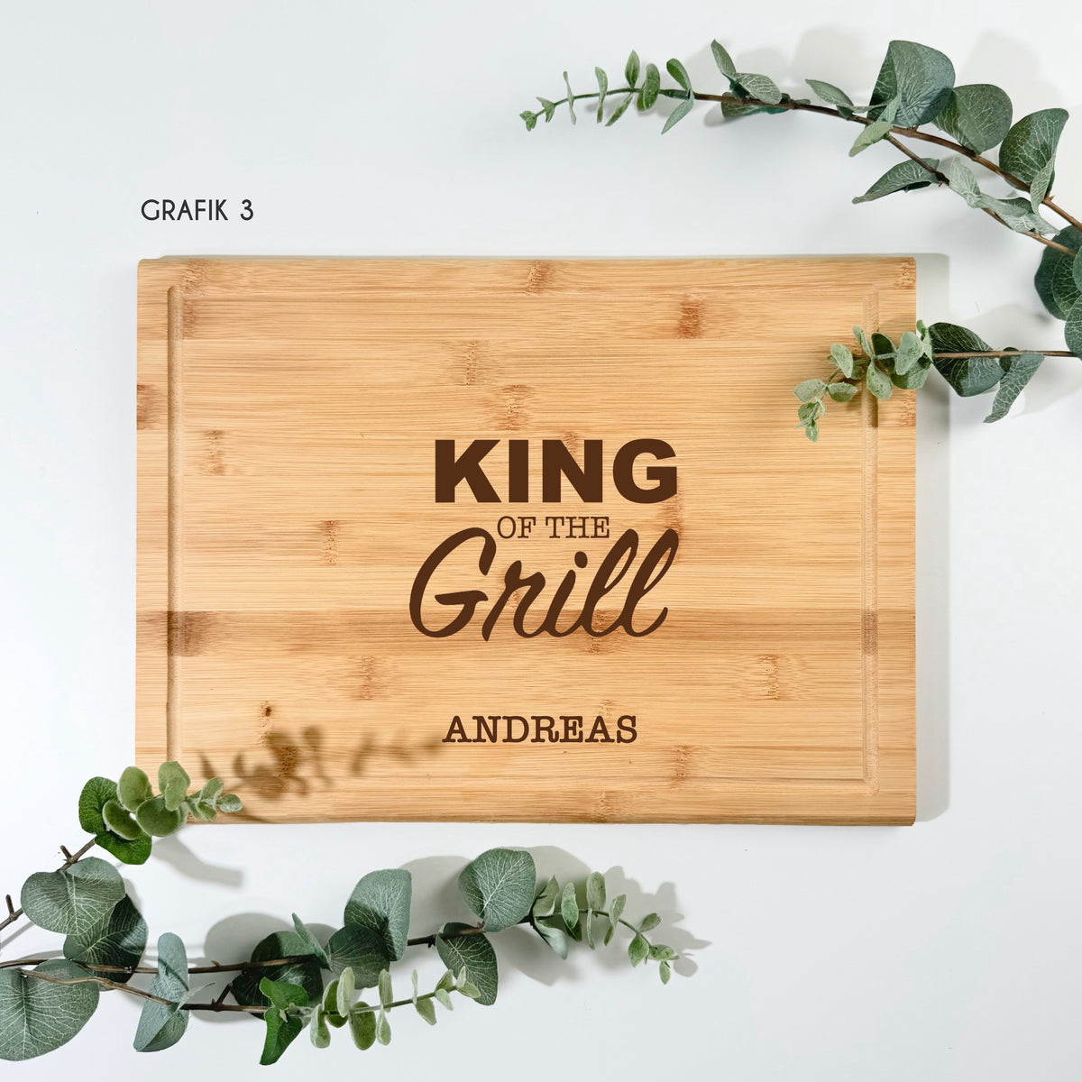 Bambusbrett GRILL & KOCH | 38x28 cm, personalisierbar