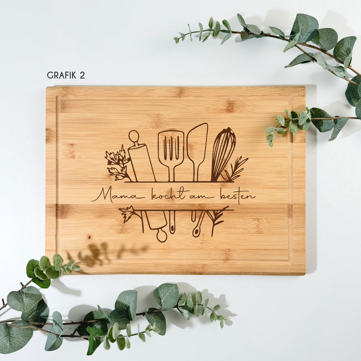 Bambusbrett GRILL & KOCH | 38x28 cm, personalisierbar